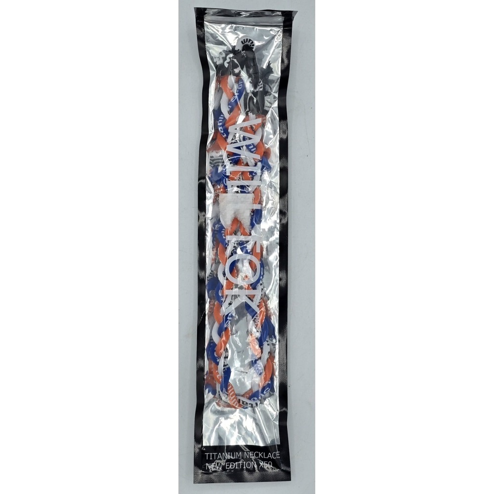 NEW 20"‎ Rope Twist Titanium Sport Necklace Orange Navy White Tornado Blue